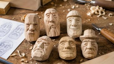Wood Carving Face Patterns Ideas