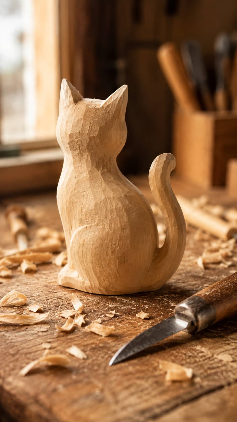 Wooden Cat Pattern
