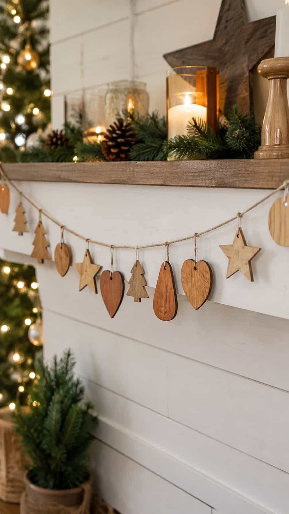 Wooden Christmas Garland