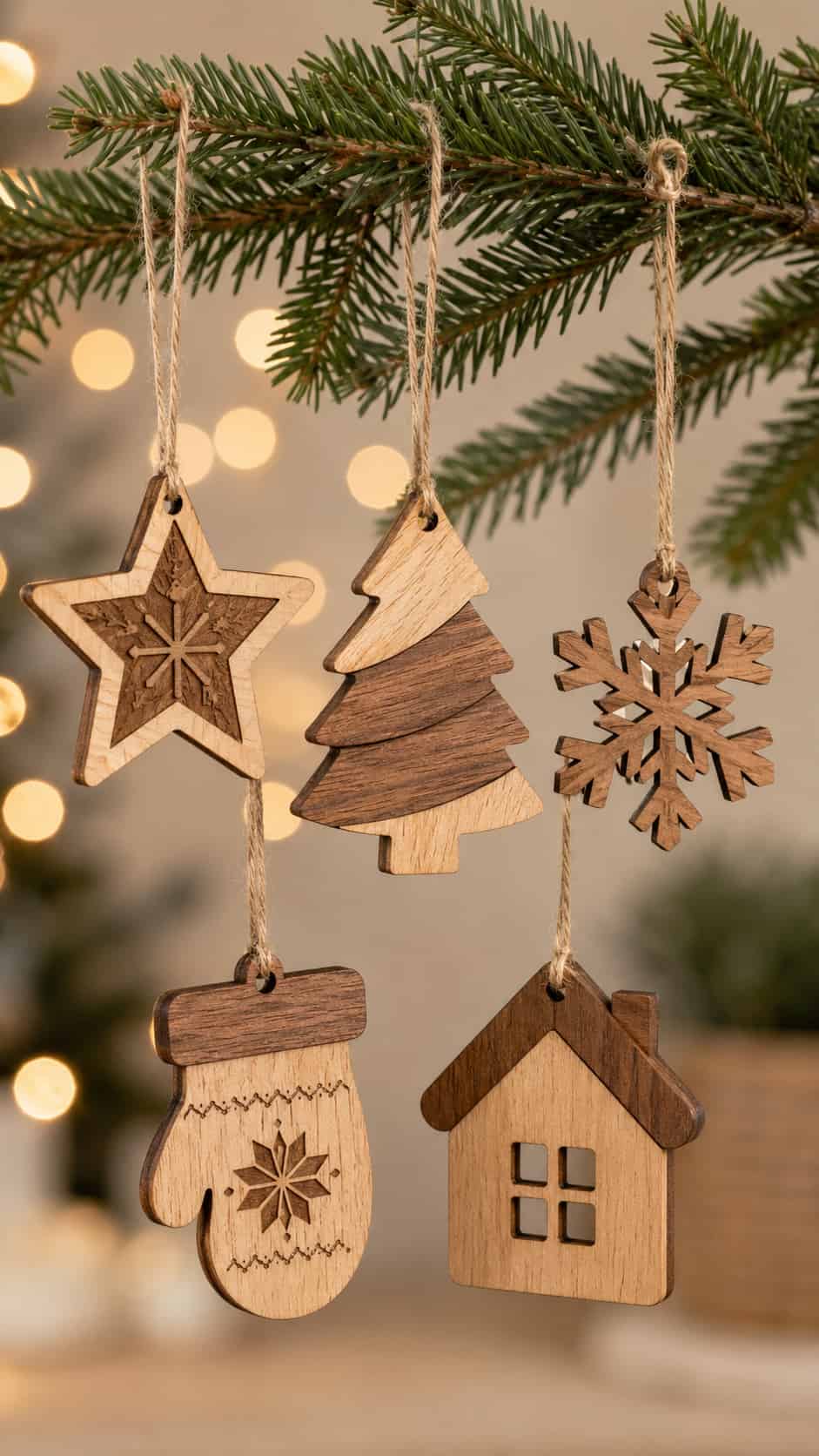 Wooden Holiday Ornaments