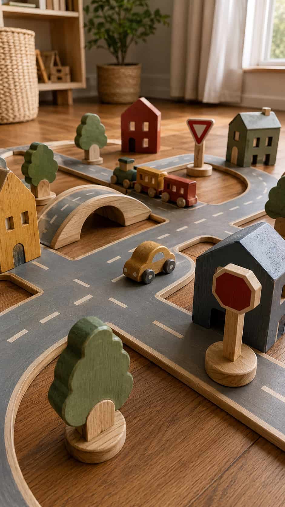 Wooden Roads and Town Pieces