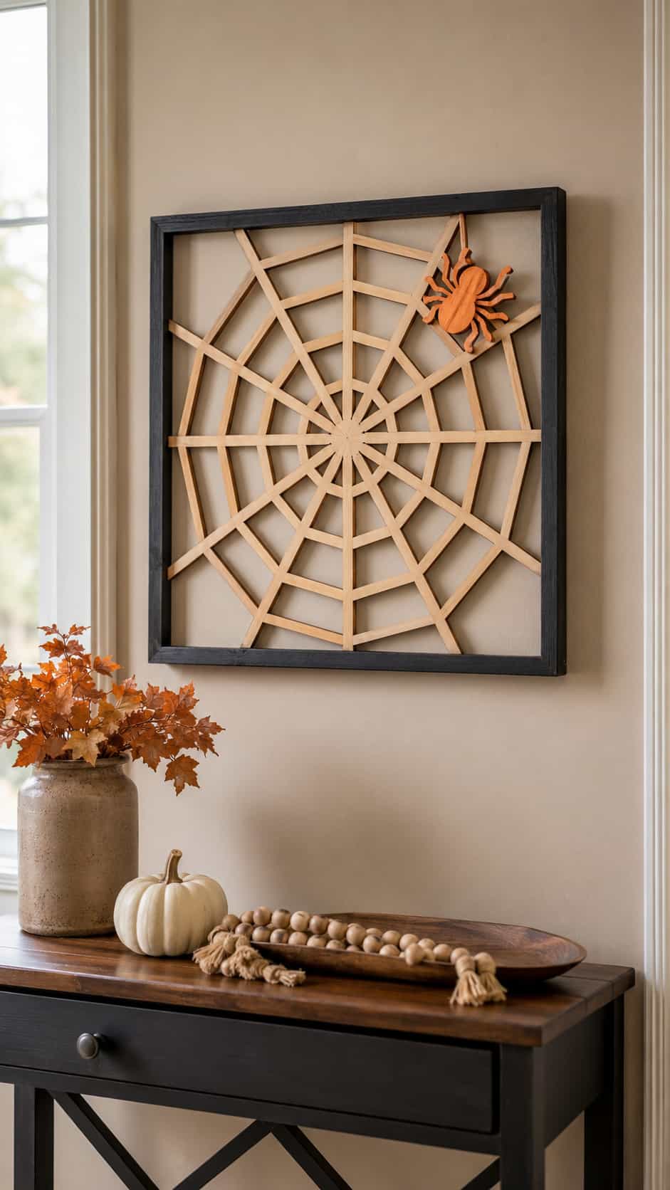 Wooden Spiderweb Wall Art