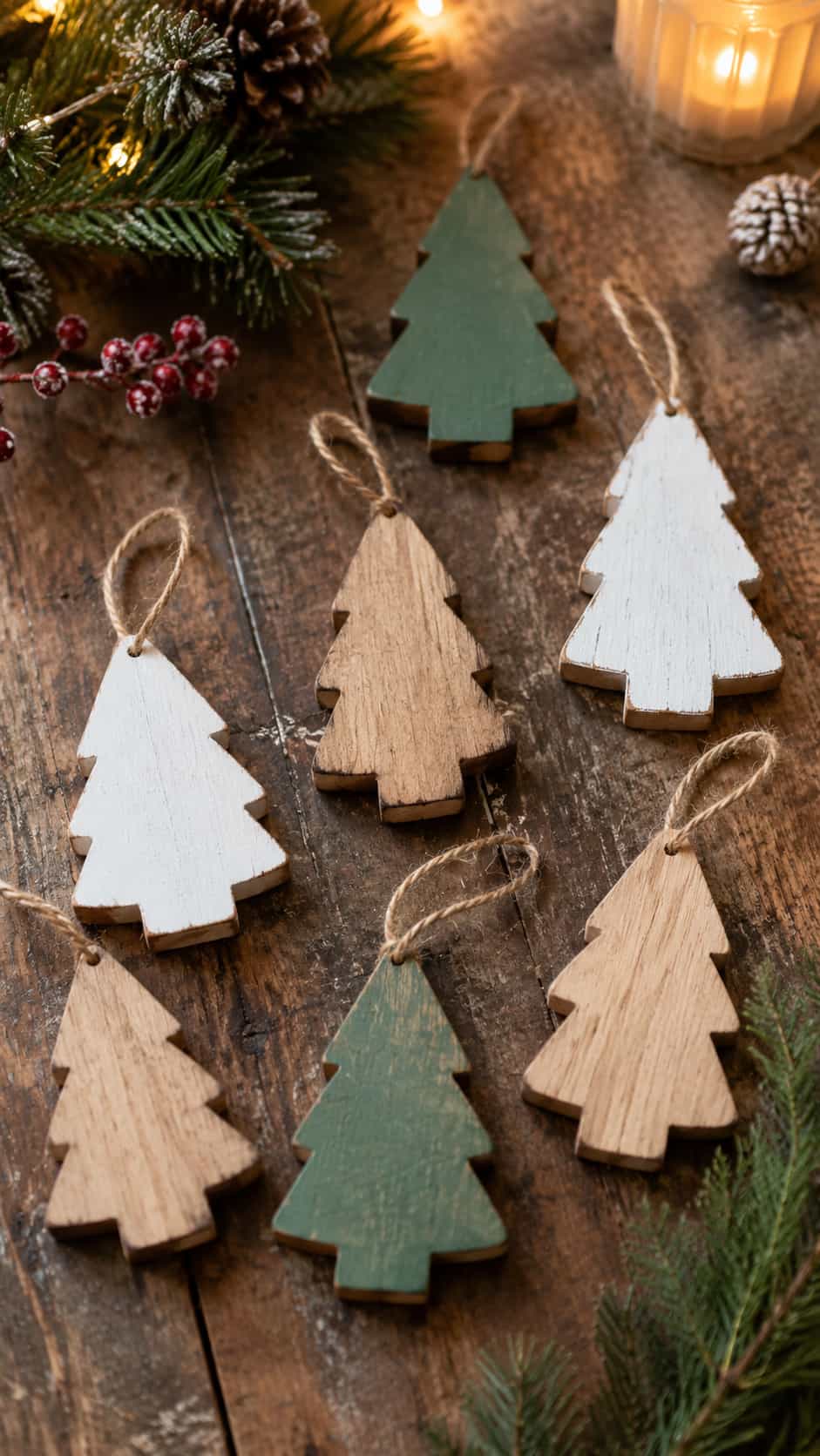 Wooden Tree Ornaments