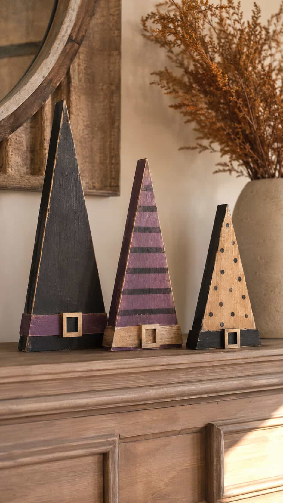 Wooden Witch-Hat Blocks