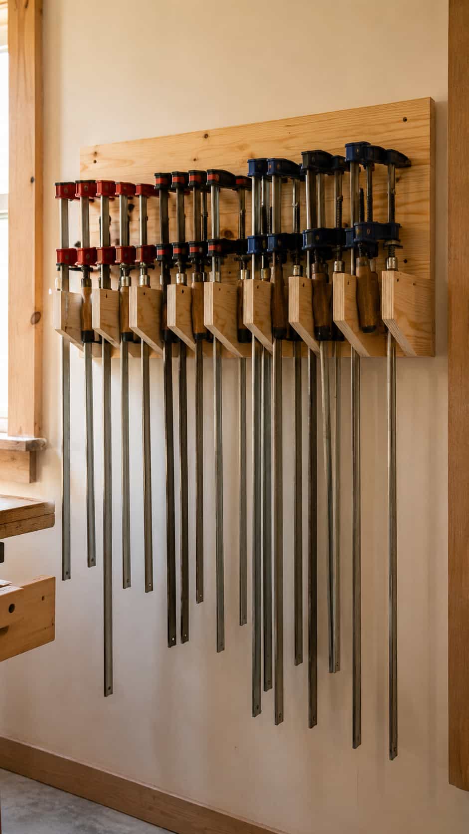 Simple Wall-Mounted Clamp Rack