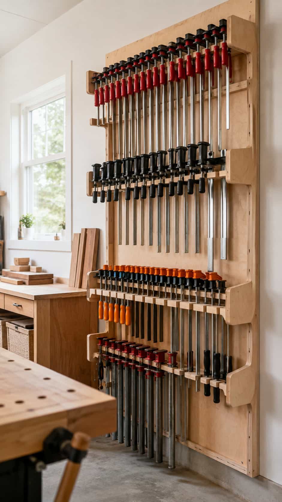 Small-Shop High-Capacity Clamp Rack