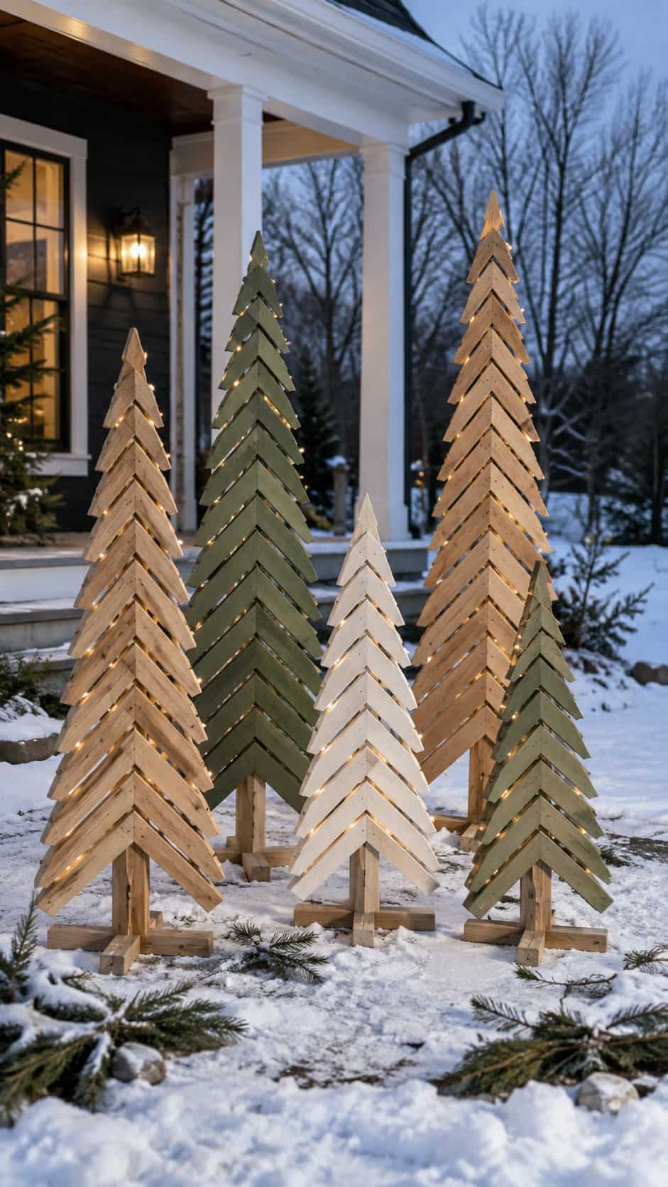 Wooden Christmas Tree Forest