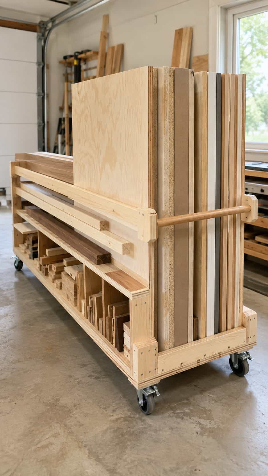 Rolling Lumber and Sheet-Goods Cart