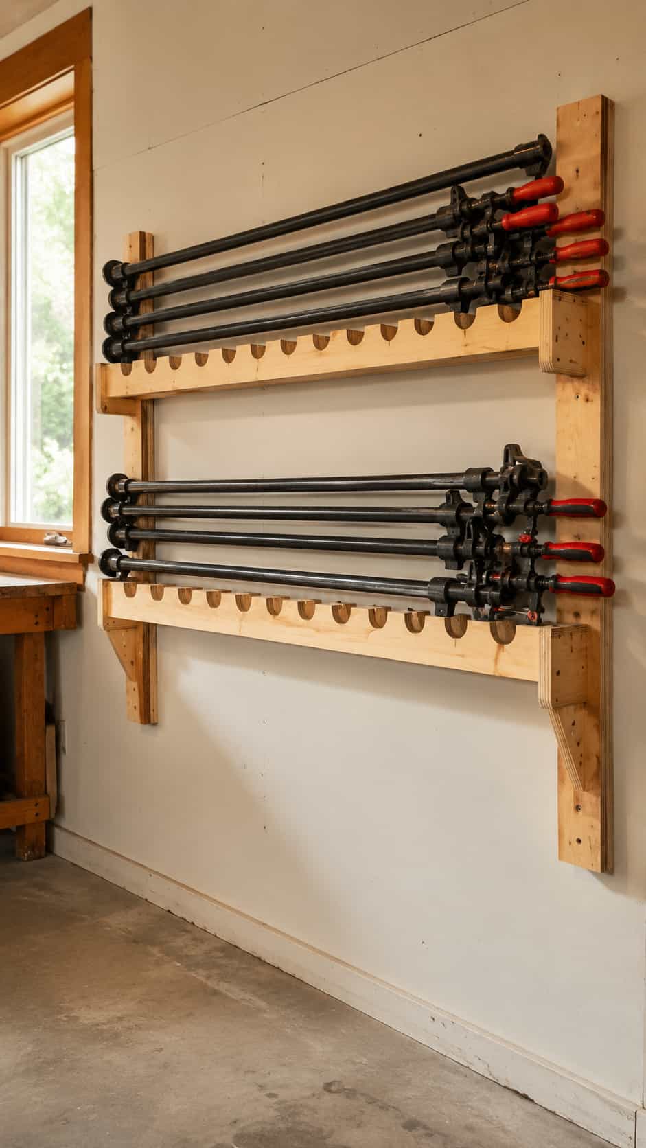 Scrap-Wood Pipe Clamp Rack