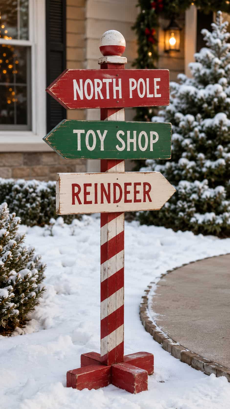 North Pole Directional Signpost