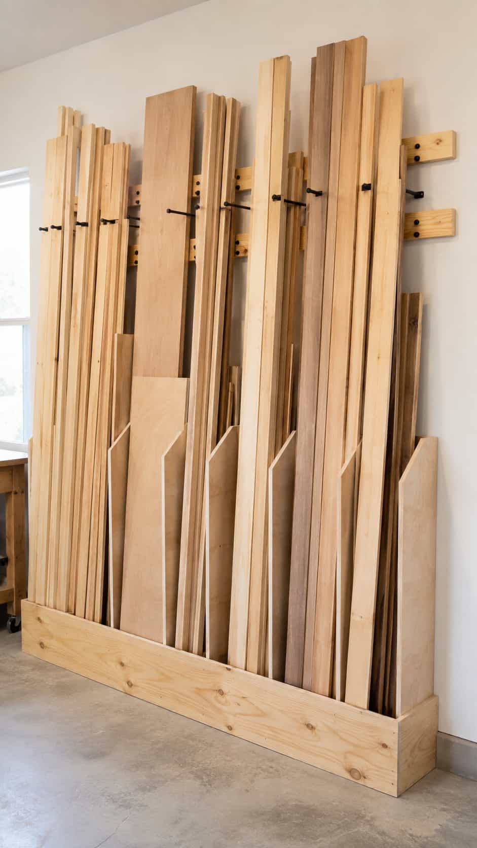 Adjustable Vertical Lumber Rack