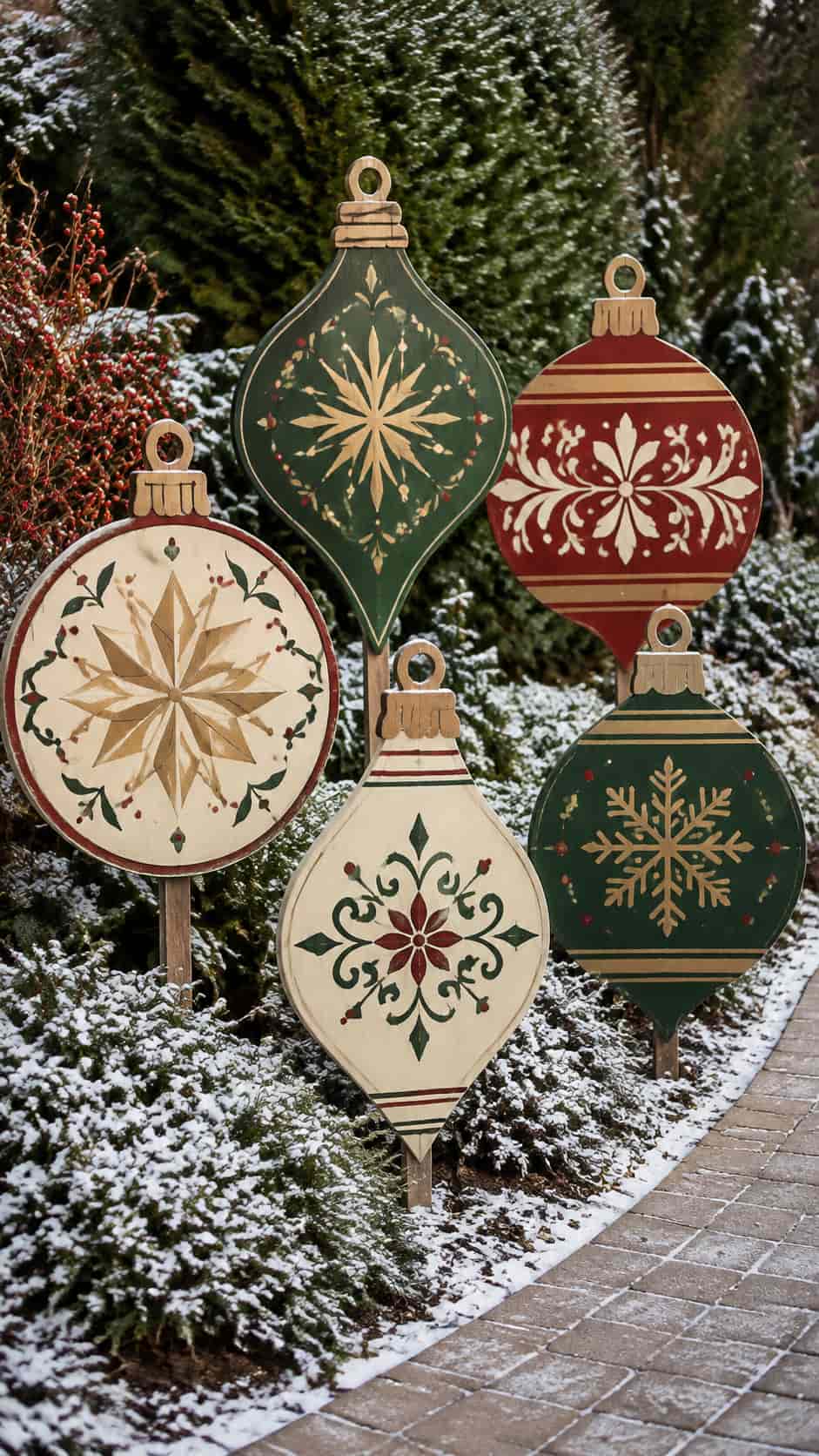 Giant Wooden Ornament Stakes