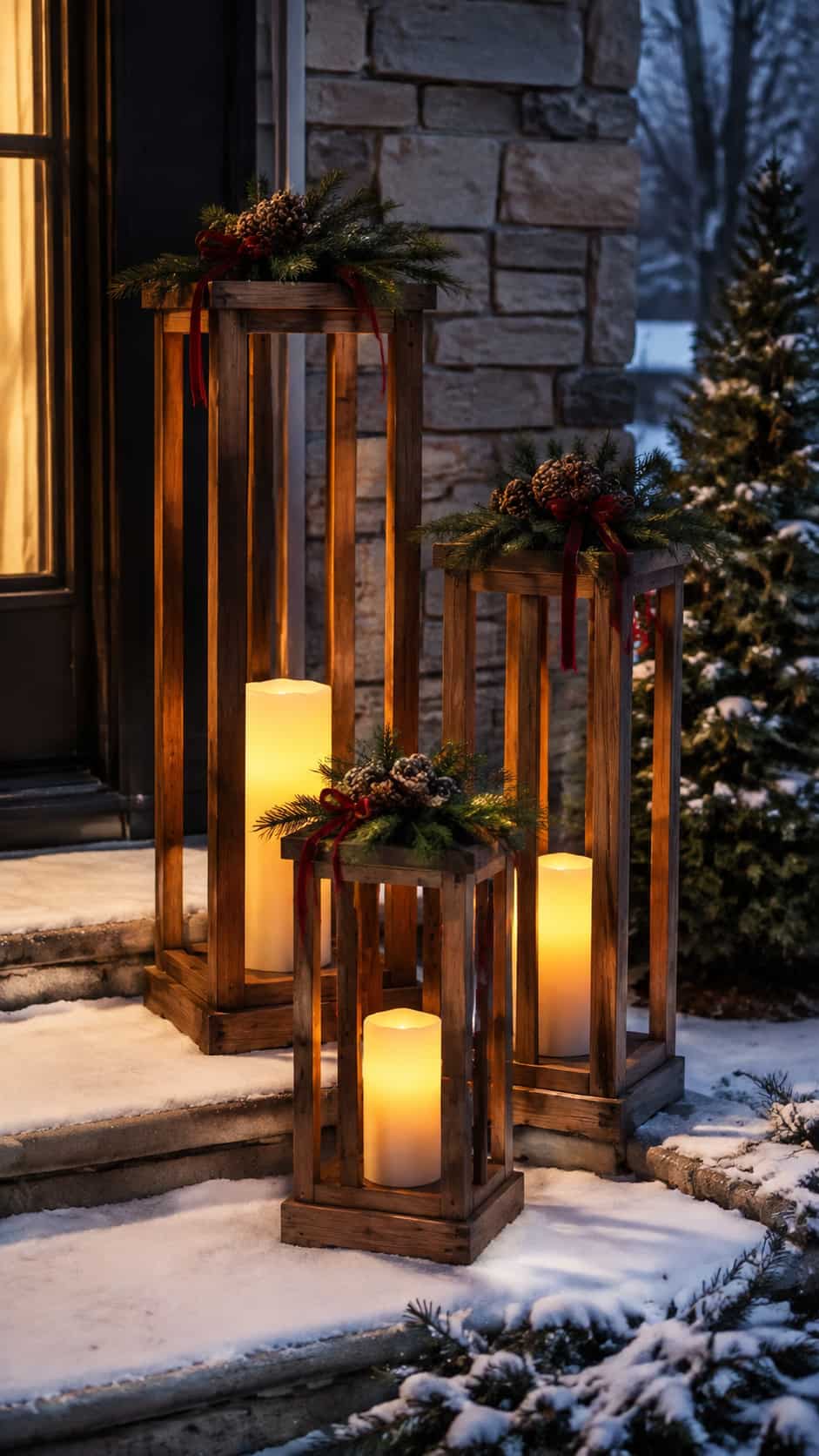Oversized Wooden Lanterns