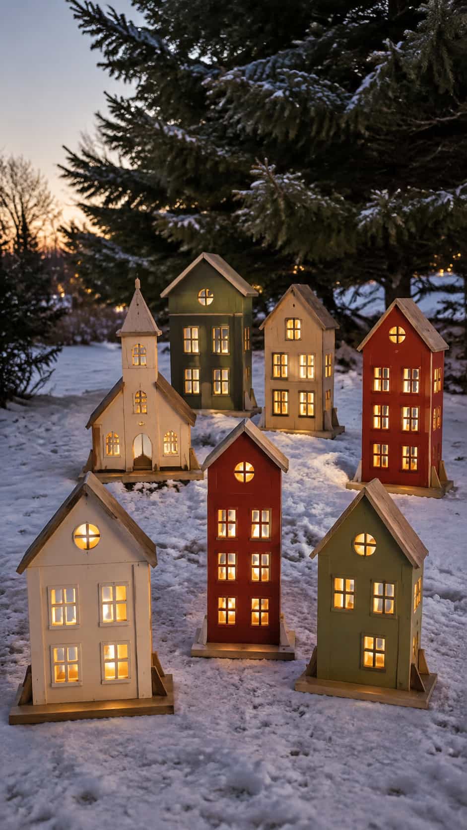 Outdoor Wooden Christmas Village