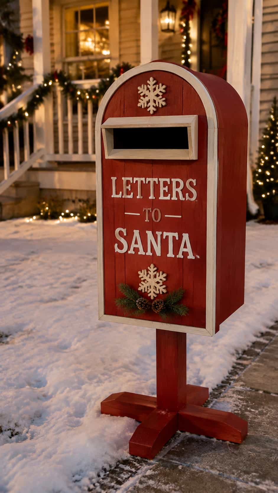 Letters to Santa Wooden Mailbox