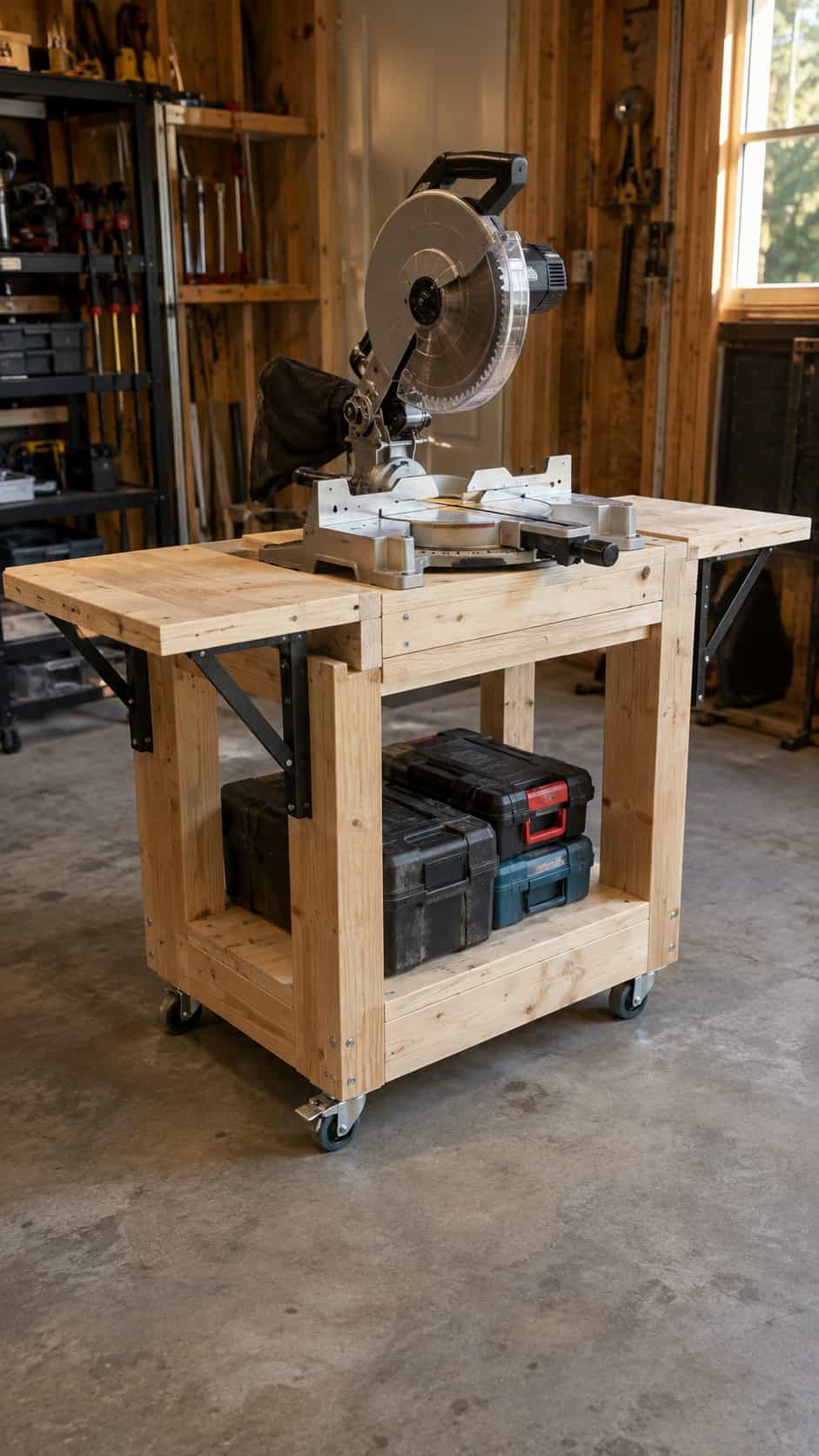 2×4 Mobile Stand with Collapsible Wings