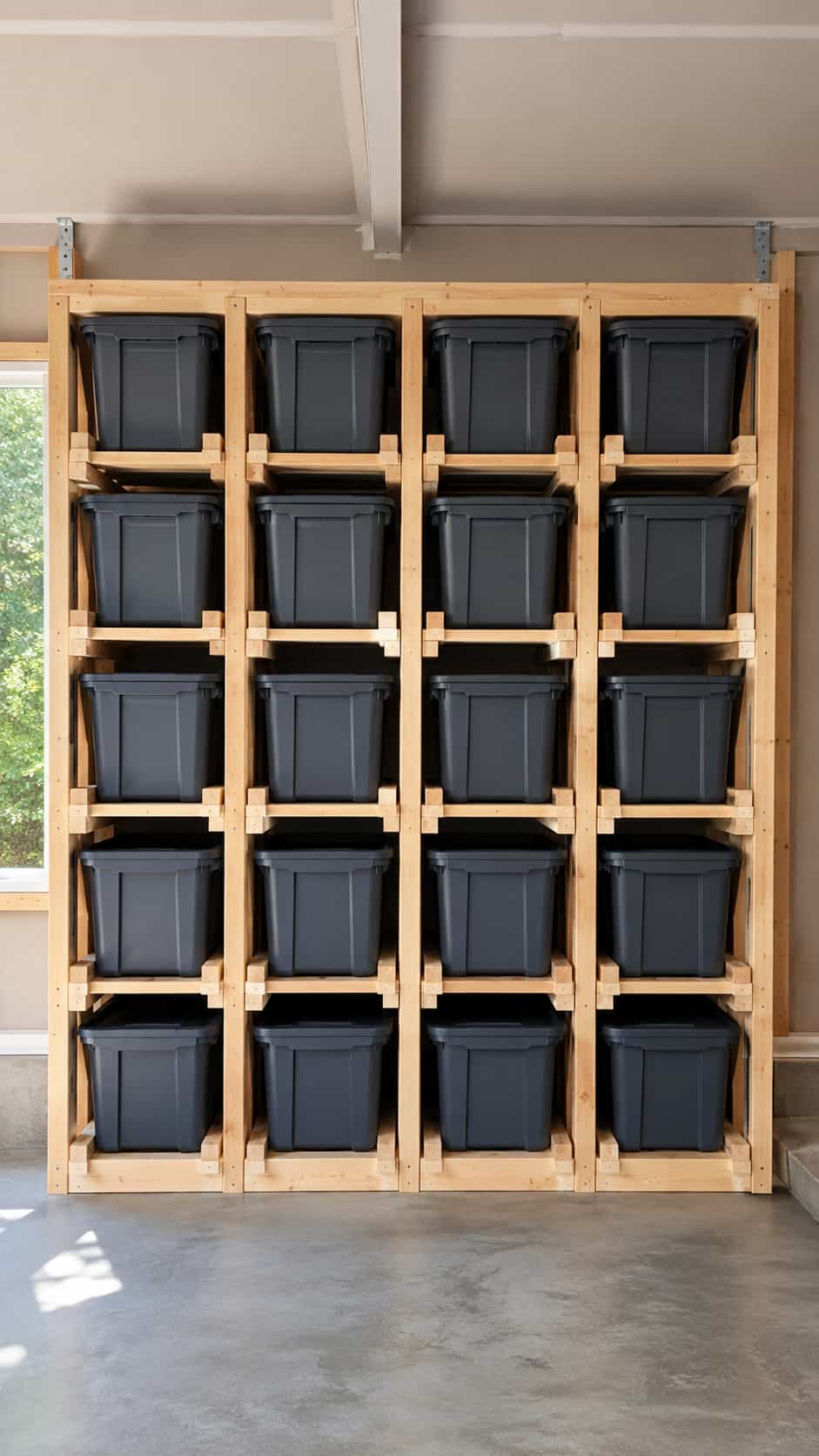 DIY Tote Storage Rack