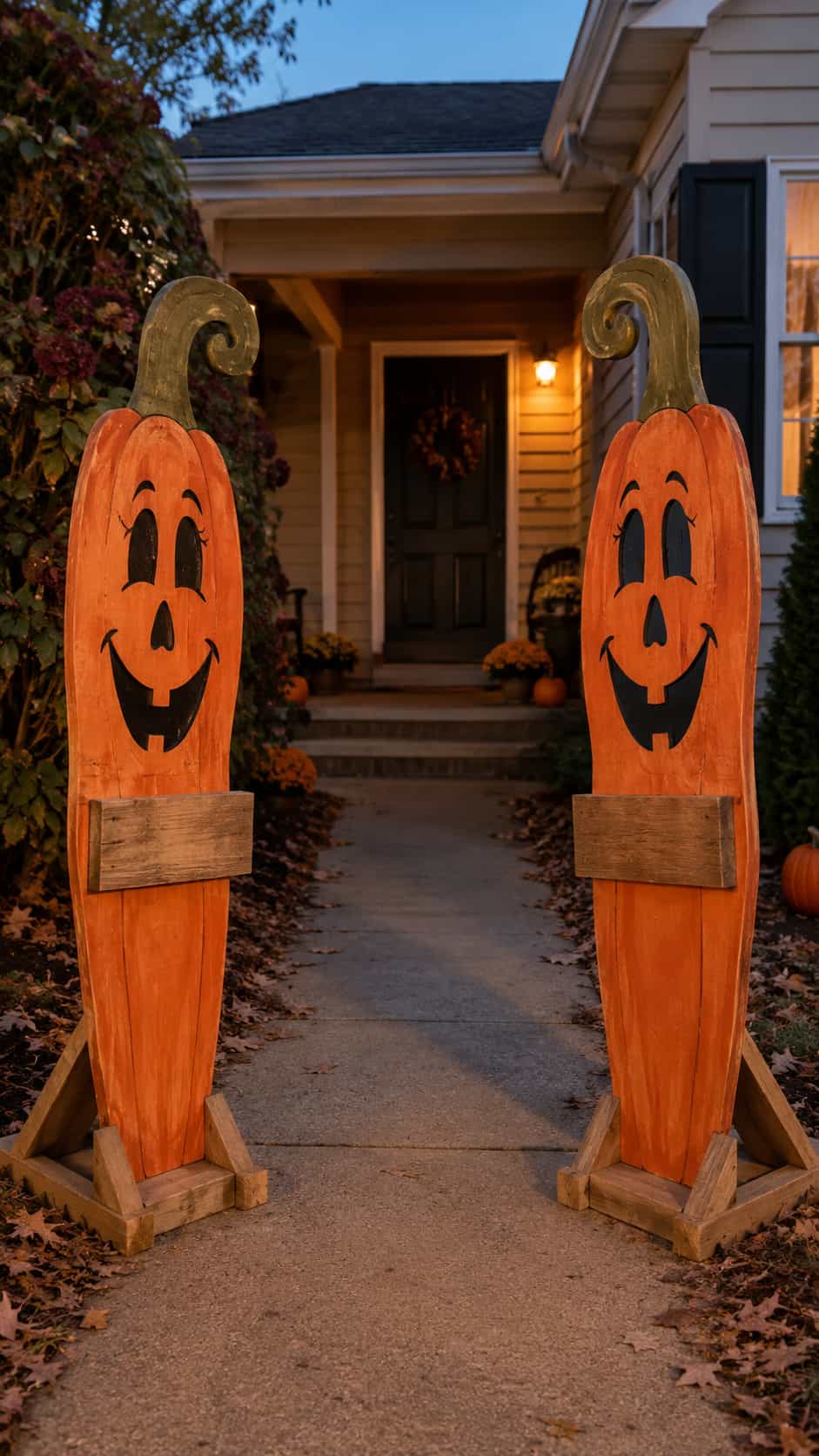 Grinning Pumpkin Archway Signs