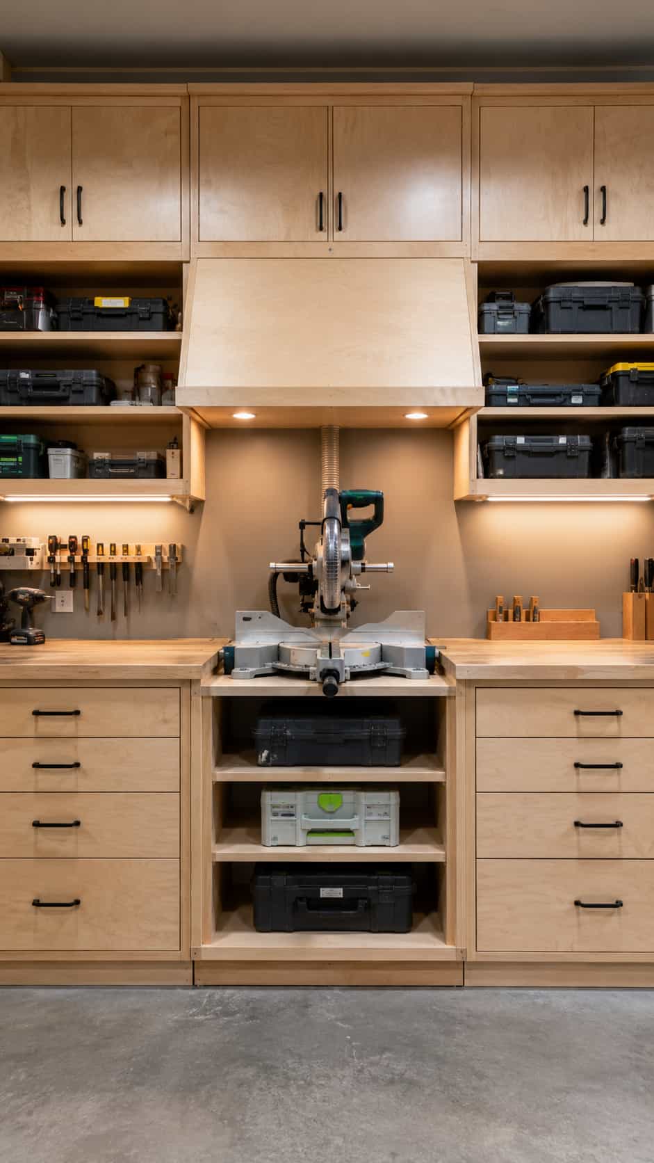Full-Length Miter Saw Station with Drawers