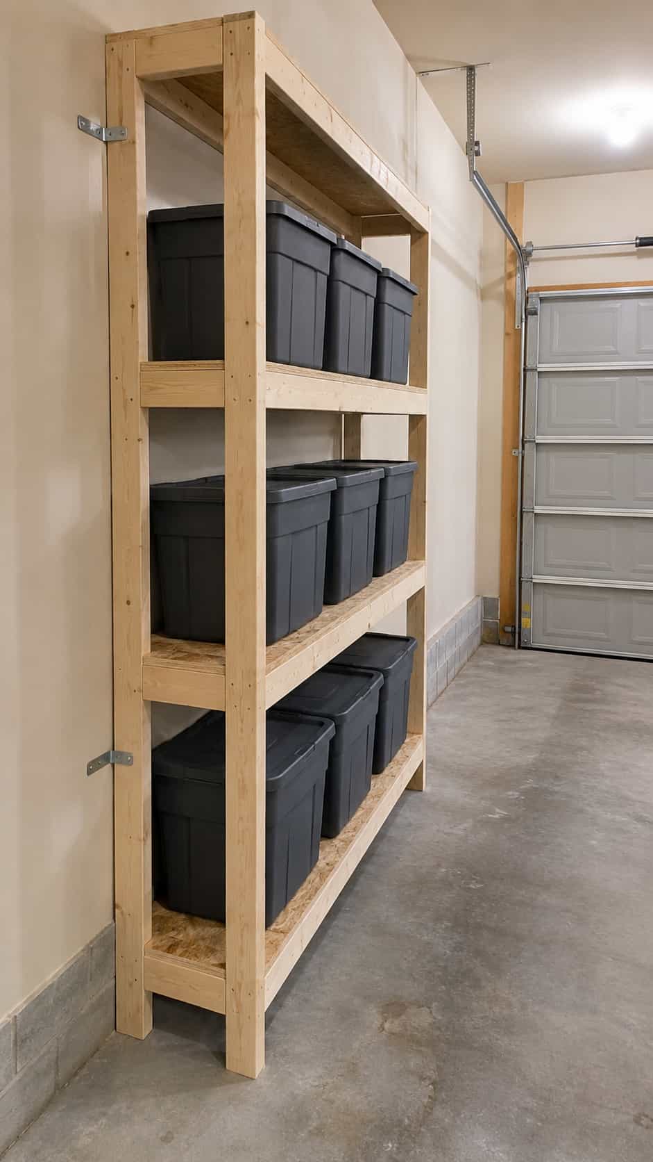 Narrow Sidewall Garage Shelves