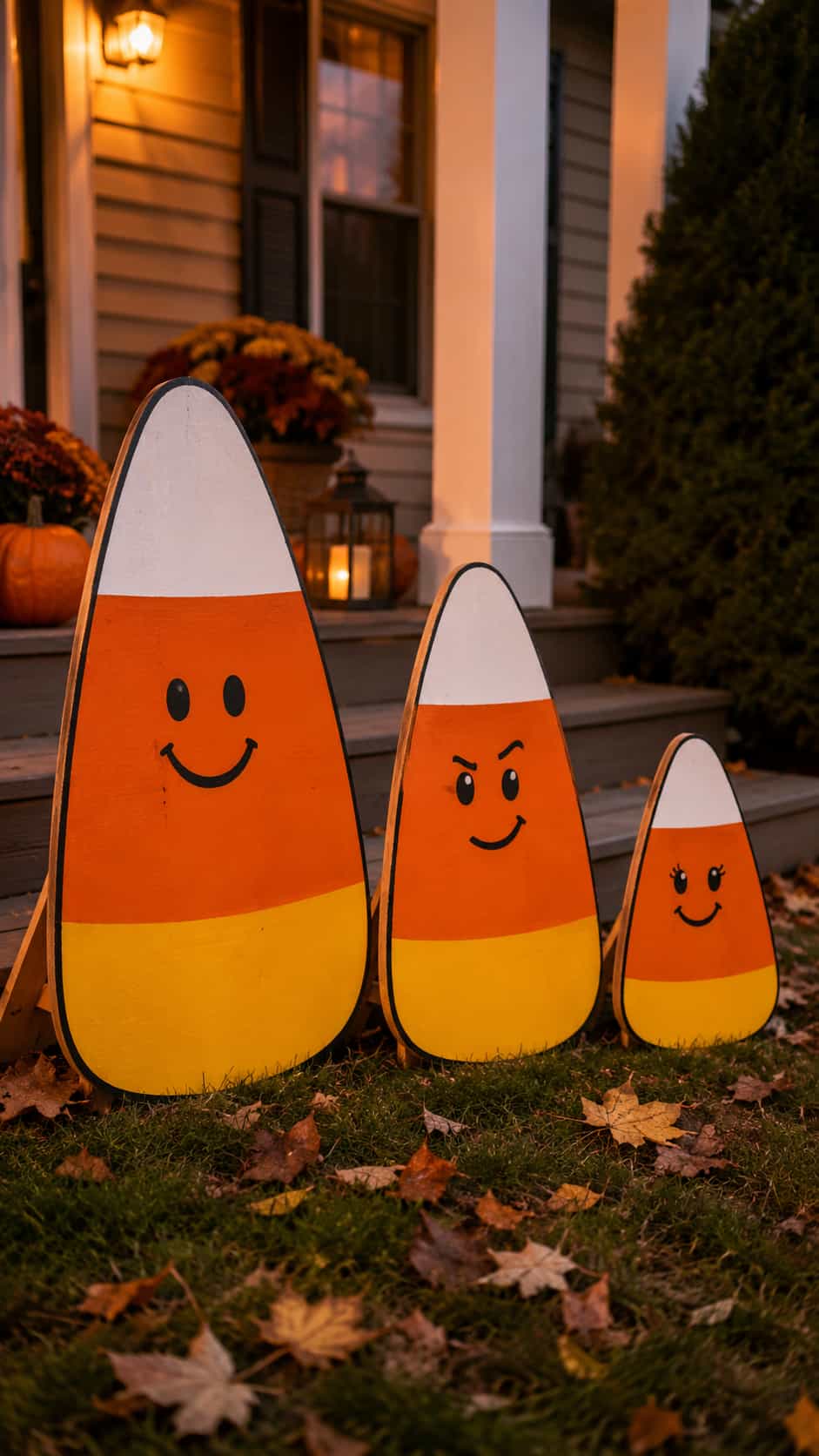 Oversized Candy Corn Trio