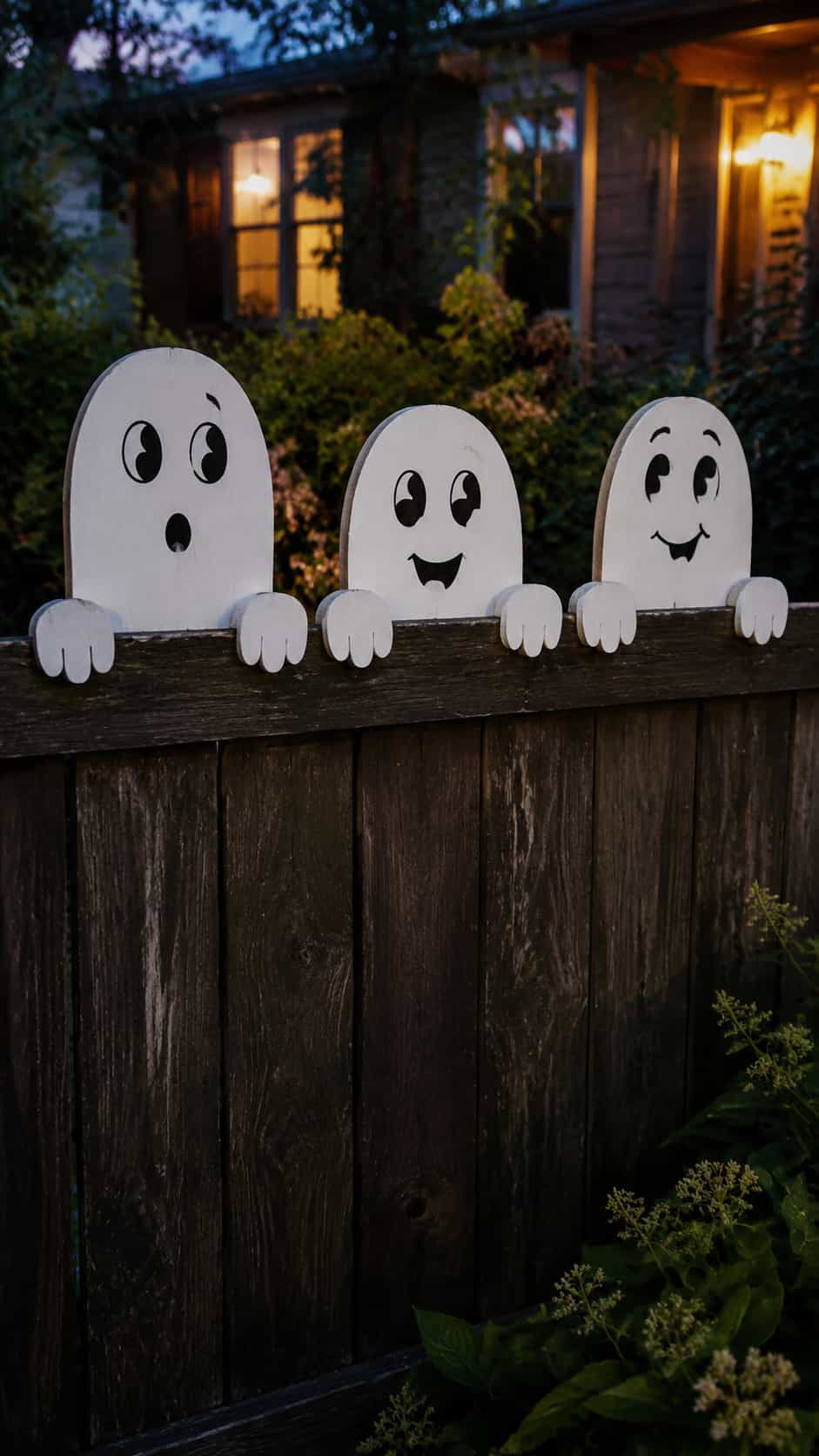 Peeking Fence Ghosts