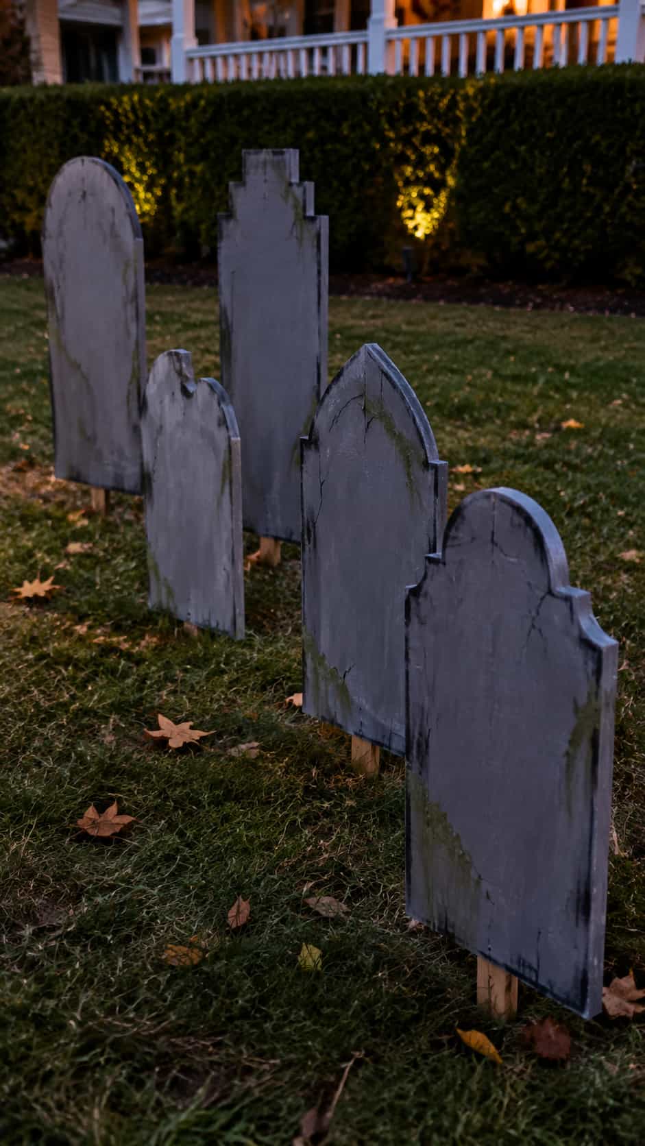 Row of Crooked Tombstones
