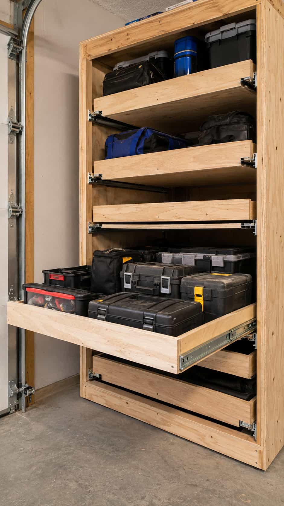 Sliding Garage Storage Shelves
