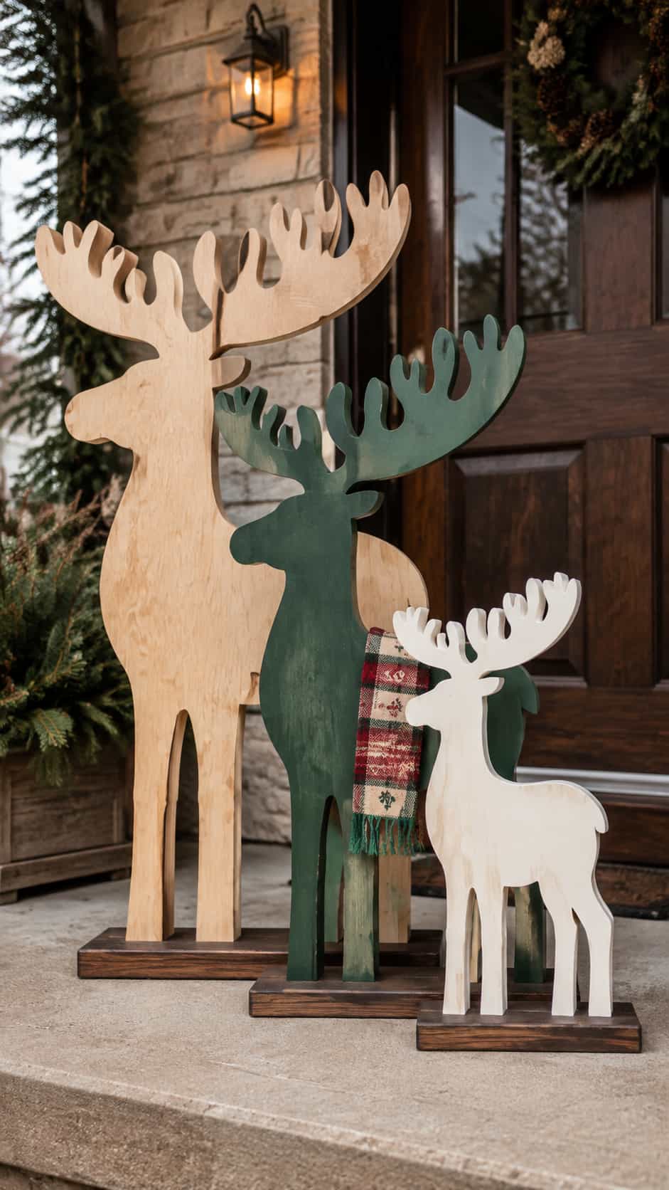 Wooden Reindeer Silhouettes