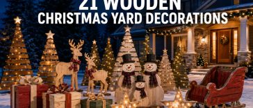 wooden christmas yard decorations