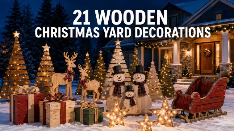 wooden christmas yard decorations