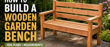 wooden garden bench