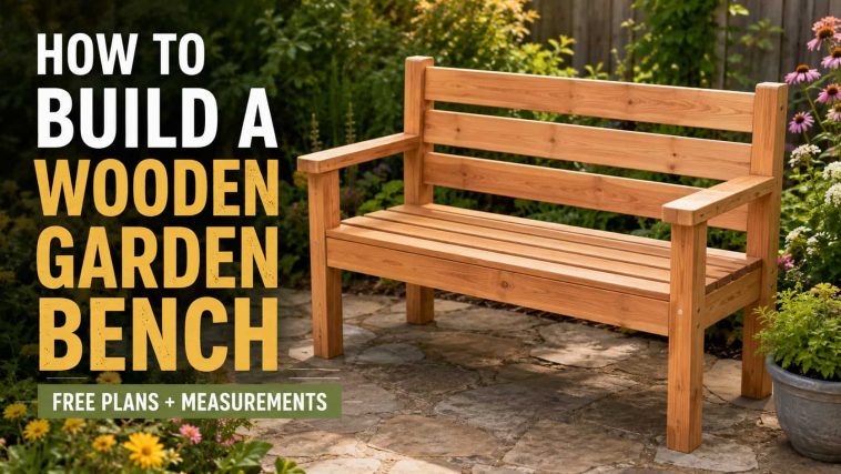 wooden garden bench