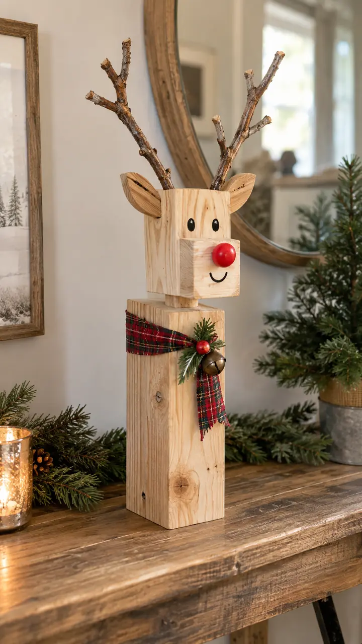 2×4 Wooden Reindeer