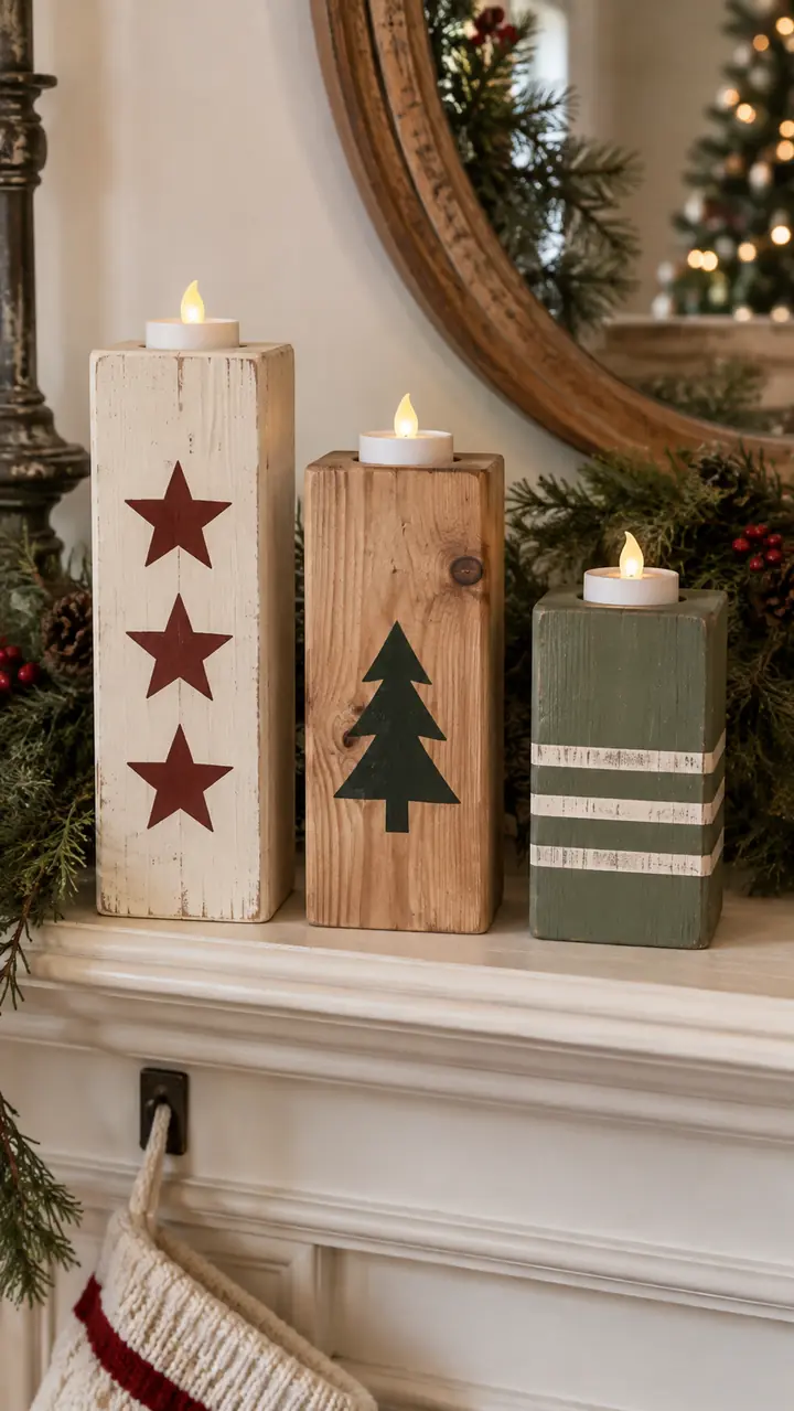 2×4 Christmas Candle Holders