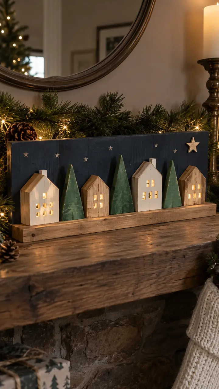 Christmas Tree Candle Village