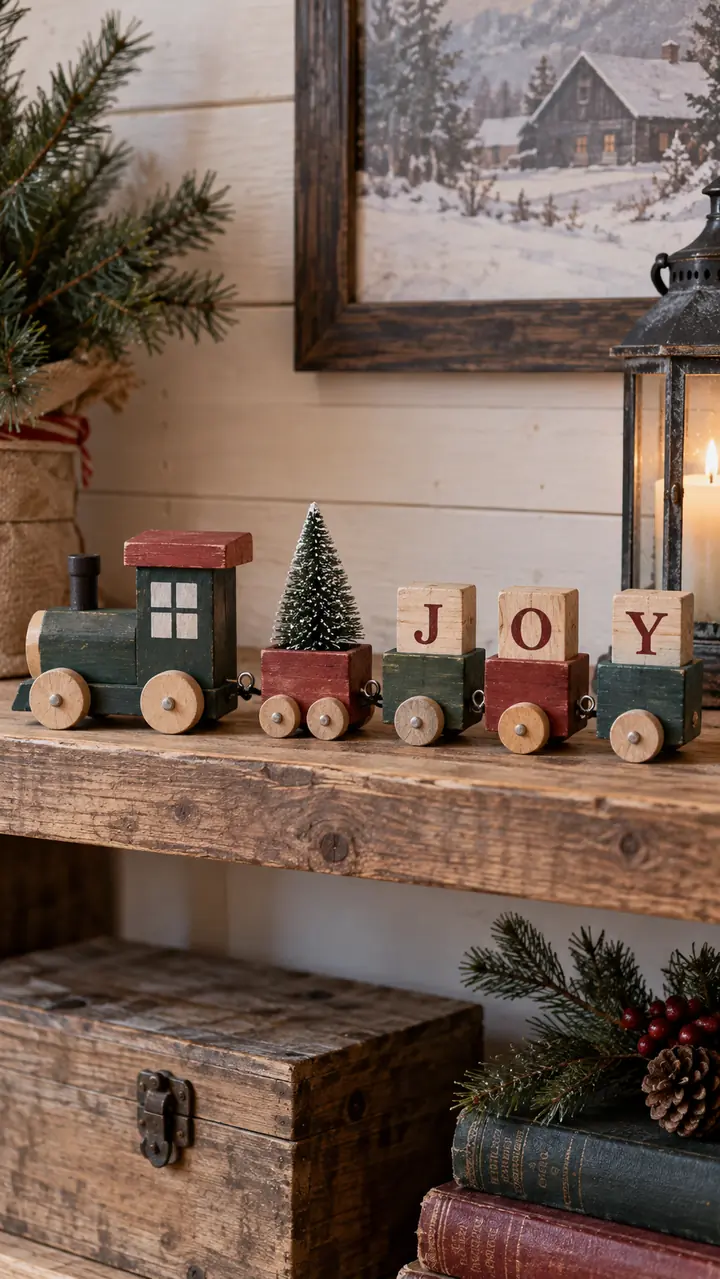 Wooden Christmas Train