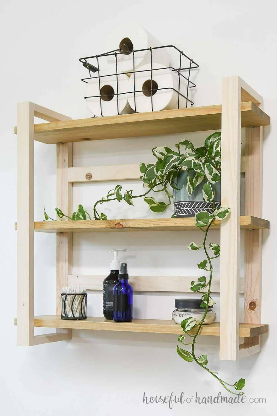 Modern Open Shelves with Adjustable Boards — real project by Houseful of Handmade