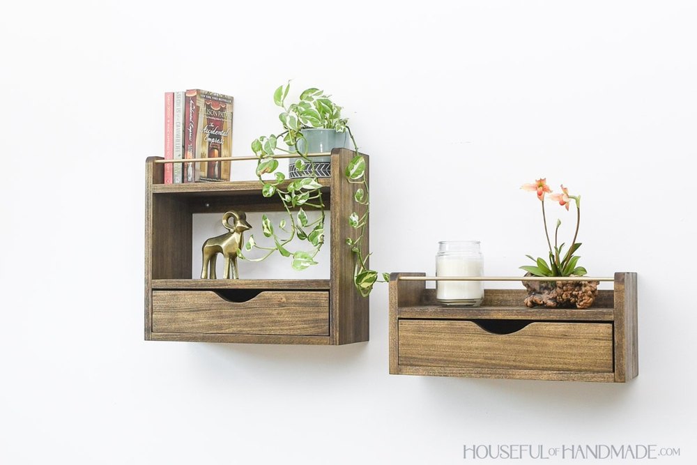 Wall Shelves with Small Drawers — real project by Houseful of Handmade